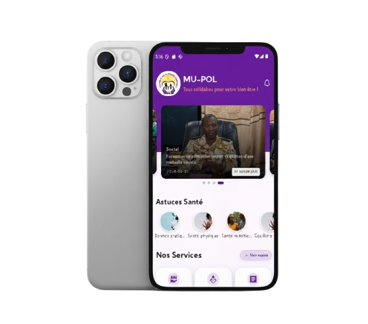 Aperçu Android de l'application MU-POL